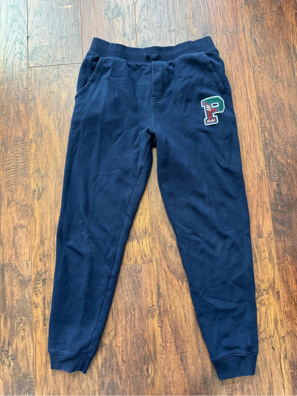 Polo by Ralph Lauren Navy Kids Jogger Sweatpants with 'P' Patch